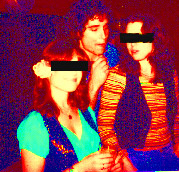 Coyote drooling on girls in recording studio.
